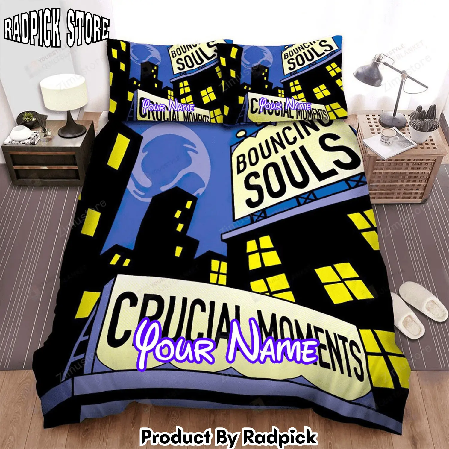 Radpick the bouncing souls band crucial moments album cover bed sheets spread comforter duvet cover personalized name bedding sets rp3271335